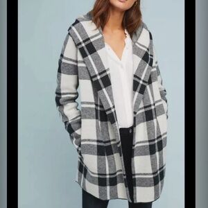 Anthropologie Field And Flower Plaid Jacket